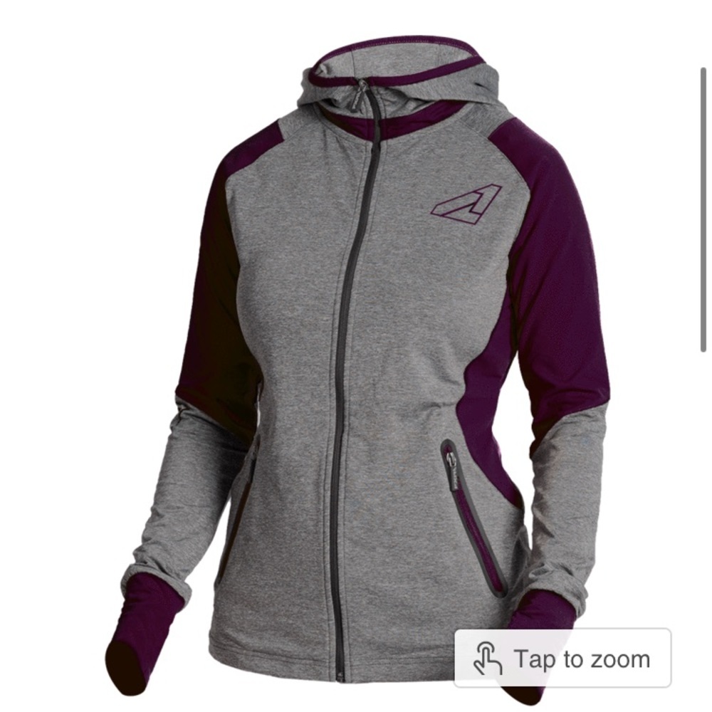 NWOT FXR W Pulse Active Hoodie  Grey Heather/Plum